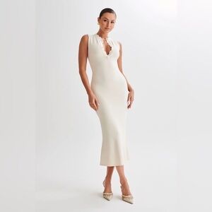 Meshki Knit Midi Dress - Ivory